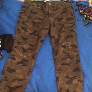 Lane Bryant camo distressed pants